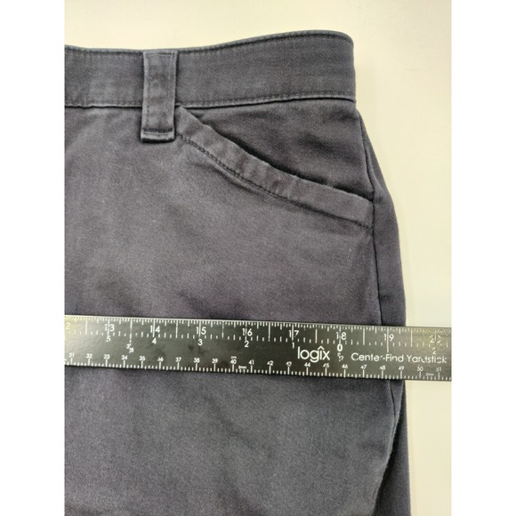 Lee Womens Navy Blue Comfort Waistband Stretch Pants Petite Size 12 Petite - Picture 9 of 13